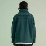 Cotton Napping Turtle String Sweat Shirt - GREEN