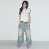 Dual Charm Necklace Tee (White) F25QB097