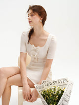 Modern ruffle mini dress
