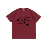 スワイプ 4 フューチャーTシャツ (BURGUNDY)