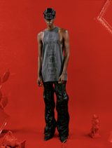 LINE LEATHER PANTS