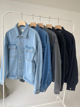LMN Renee Two Pocket Oversized Denim Jacket (5 colors)
