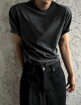 プレミアムピグメントチャコールショートスリーブTシャツ