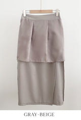 Ever Buckle Strap Wrap Long Skirt