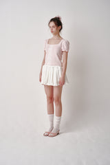 Lace Puff T-shirt (White)