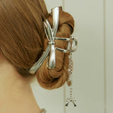 アンバランスリボンメタルヘアクルー