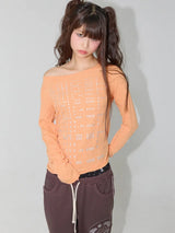 Unknown Angel Top Orange