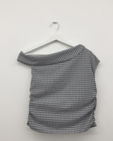 シェブロンチェックオフブラウス (2color)