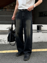 LMN Unbeige Washed Wide Denim Pants (3 colors)