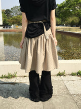 Benny Dot Shirred Midi Skirt (4c)