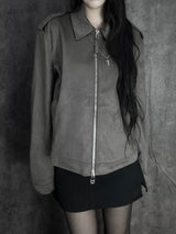 ash suede shoulder jacket (2color)