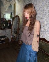 (3color) Shirring Wrap Pocket Long Skirt
