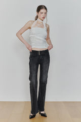 ANGEL SHIRRING TOP light mint
