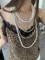 [SUNMI着用] ロング レイヤード パール ネックレス