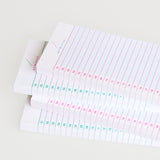 stripe checklist non-sticky memopad set (PINK+GREEN)