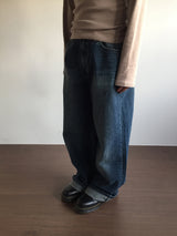 [MD Pick] ティールピーチフリースリネッドロールアップジーンズ (1 Color)