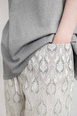 Candle light jacquard pants, Mint