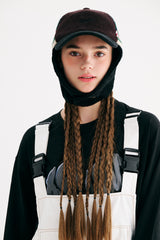 BSRABBIT EARFLAP HAT NORDIC BLACK