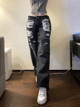 1290. ダークシャークデニムローワイドパンツ