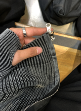 Can't Vint Dying Overfit Hooded Knit Zip-Up