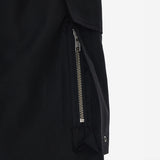 FRONT ZIP CARGO PANTS BLACK