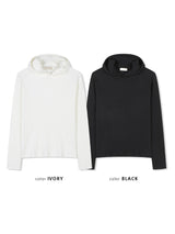 Pebe Ribbed Hooded Top