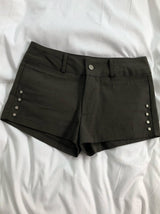 flat studded shorts