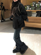 ピノンブーツカットウォッシングデニムロングパンツ