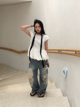 Pico Distressed Wide Denim (2c)