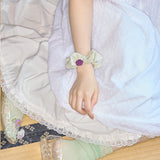 star button scrunchie green