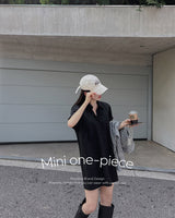 【MADE】Nylon Shirt Mini Dress