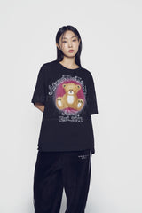 24FW BLUR SKETCH BEAR SHORT SLEEVE T-SHIRT BLACK