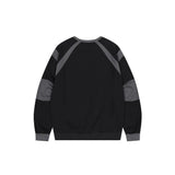 CONTRAST DETAILED SWEAT SHIRT [BLACK]