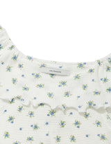 ラッフルフラワーブラウス(WHITE)