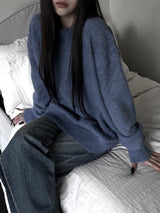 overfit angora round knit (unisex / 4color)