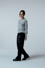 EEERRR Distorted Logo raglan long sleeve (Melange)