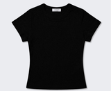 ストレッチコットンスリムショートスリーブTシャツ ブラック