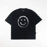 FAITH FADE Chaotic Life - Smiley Metal Liquid Oversized Tee (Black)