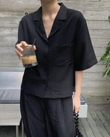 tancel blouse (black)