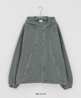 [unisex] Filta Washing Cotton Hood Zip-Up Jacket