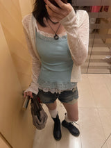 Distressed Washed Denim Hot Pants (3c)