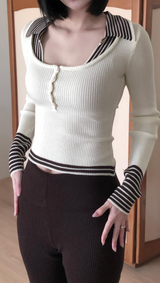 preti collar button u-neck nt