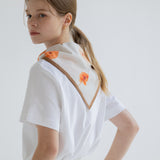 PRESSED FLOWER SCARF - Orange