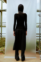 Hole Strap Knit Top (BLACK)