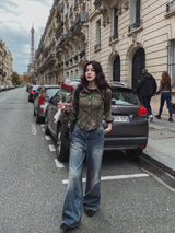 Benny loose wide denim pants