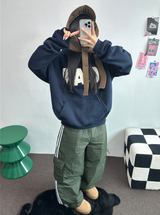 トラックカーゴストリングパディングパンツ ❤🖤🤎💚💙5カラー