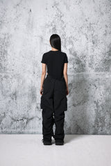 パッディドポケットシャーリングパンツ (BLACK)