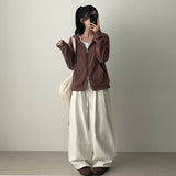Wellie Vintage Flower Pattern 2Way フード付きジップアップ