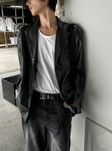 インアウトUネックシルク長袖Tシャツ