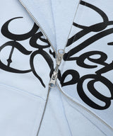 W CLASSIC LOGO ZIP UP HOODIE BLUE(CV2EFFM482A)